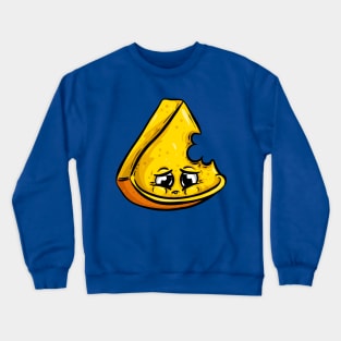 The Half Eaten Sad Cheese Cartoon Crewneck Sweatshirt